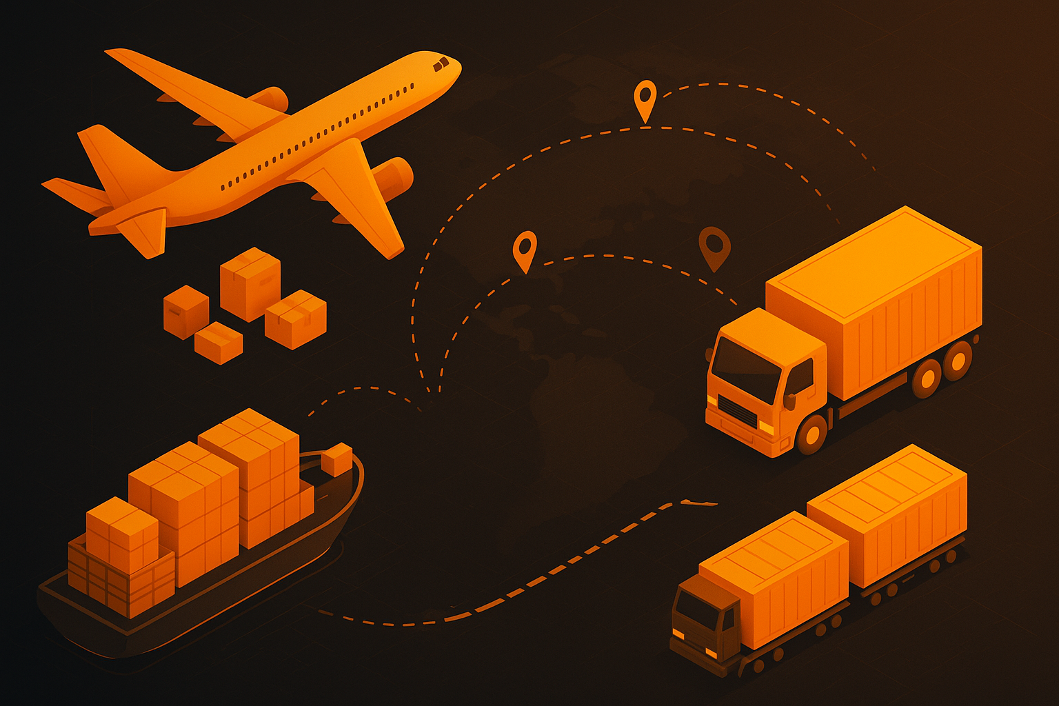 Иллюстрация грузоперевозок